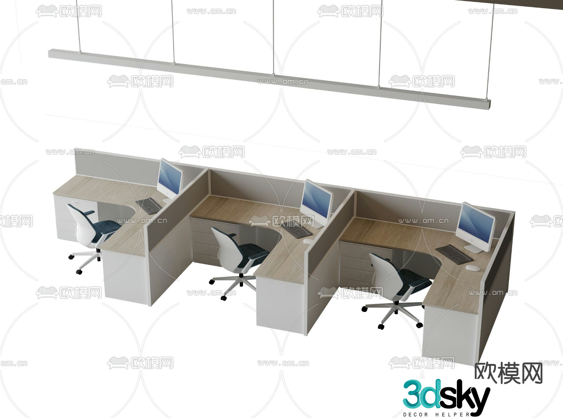 Office desk chair swivel chair 3d model