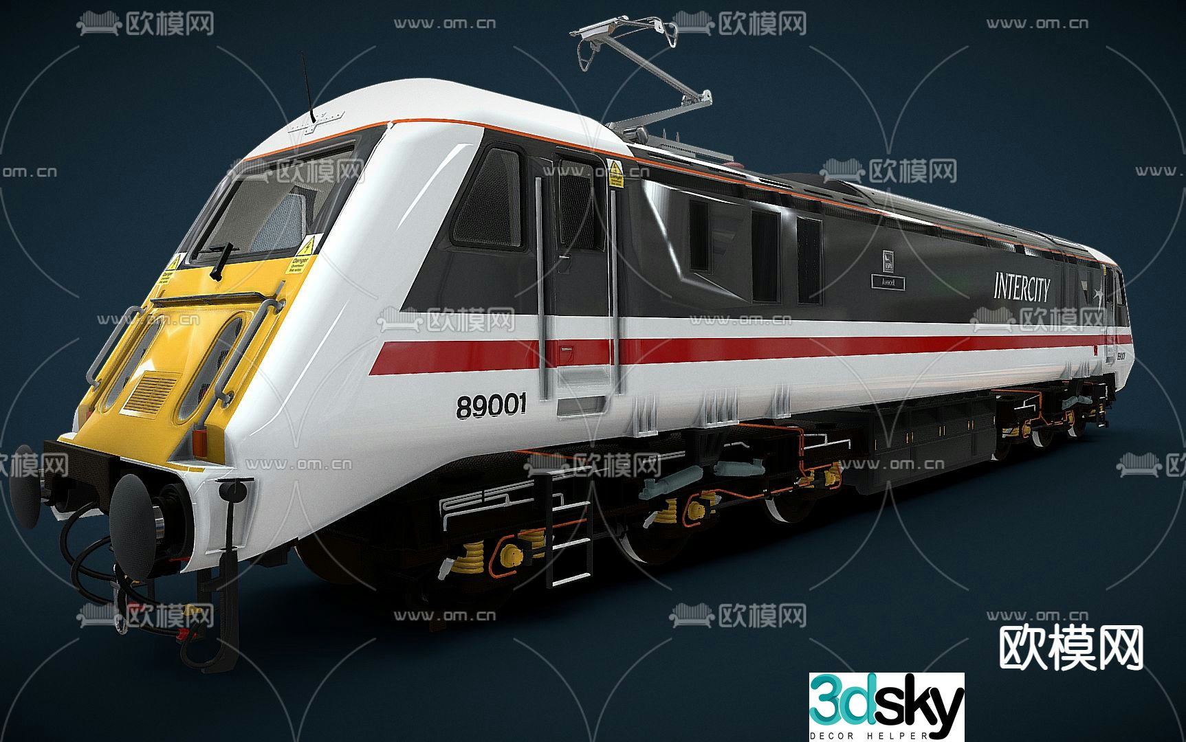 Locomotive, locomotive, tram 3d model