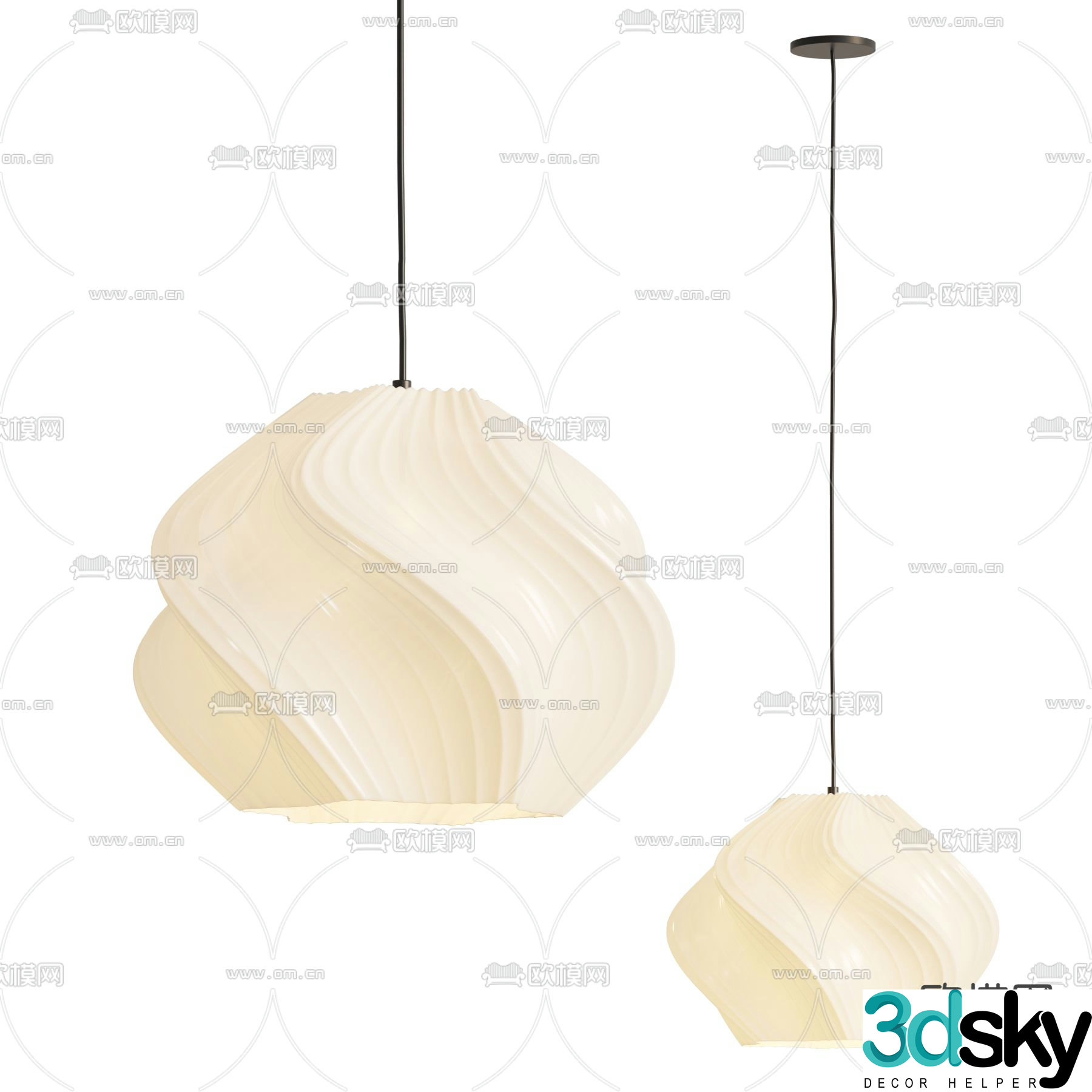 Creme Atelier Art Chandelier 3d Model