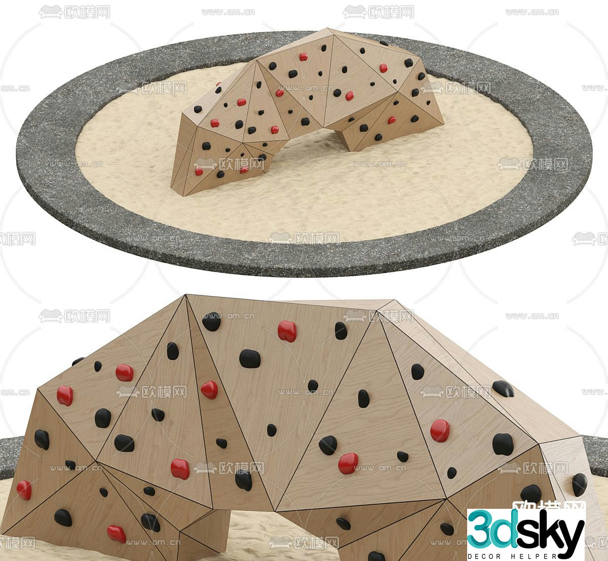 Children's playground sand pool amusement facilities 3d model