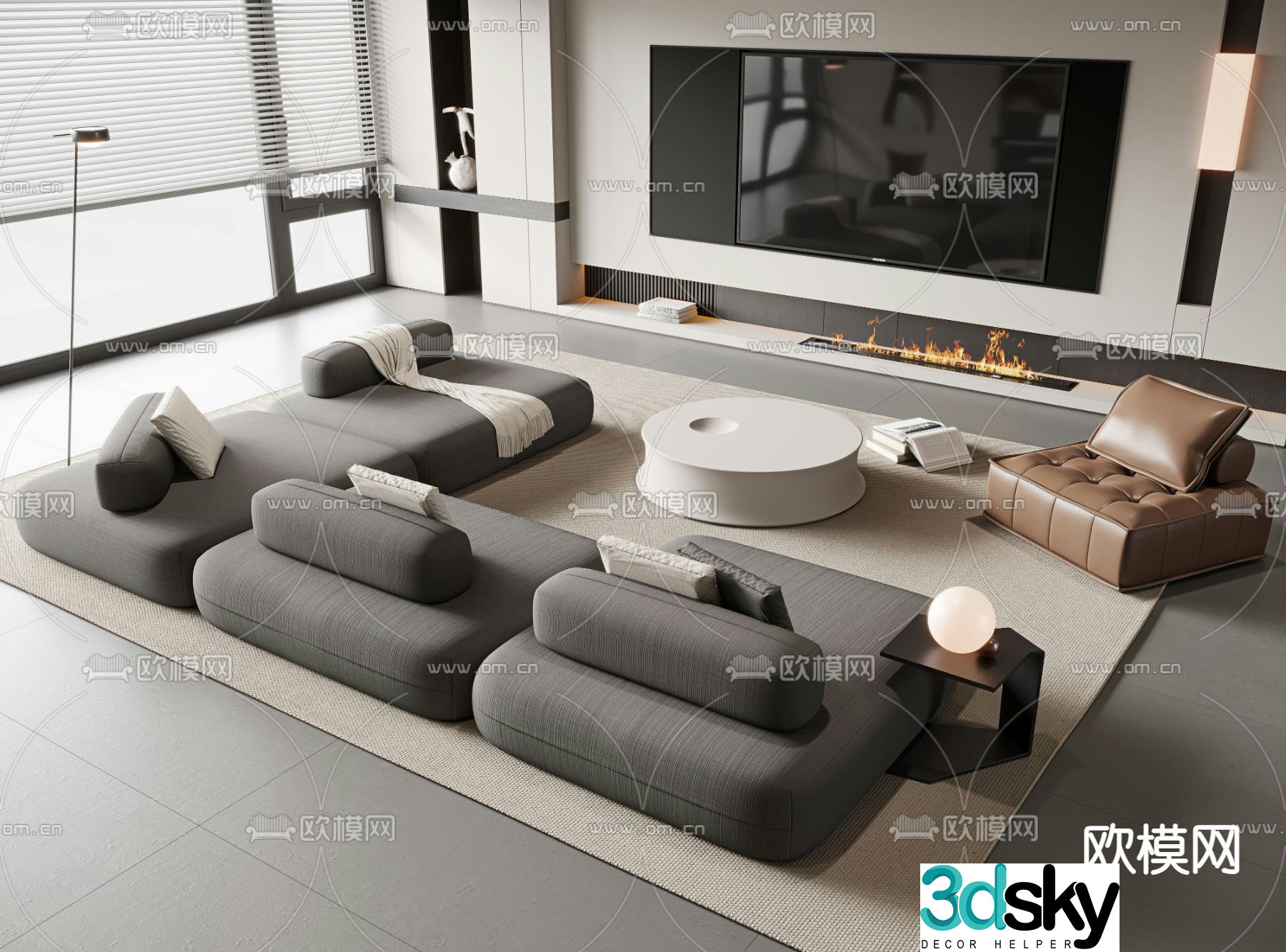 modular sofa 3d model