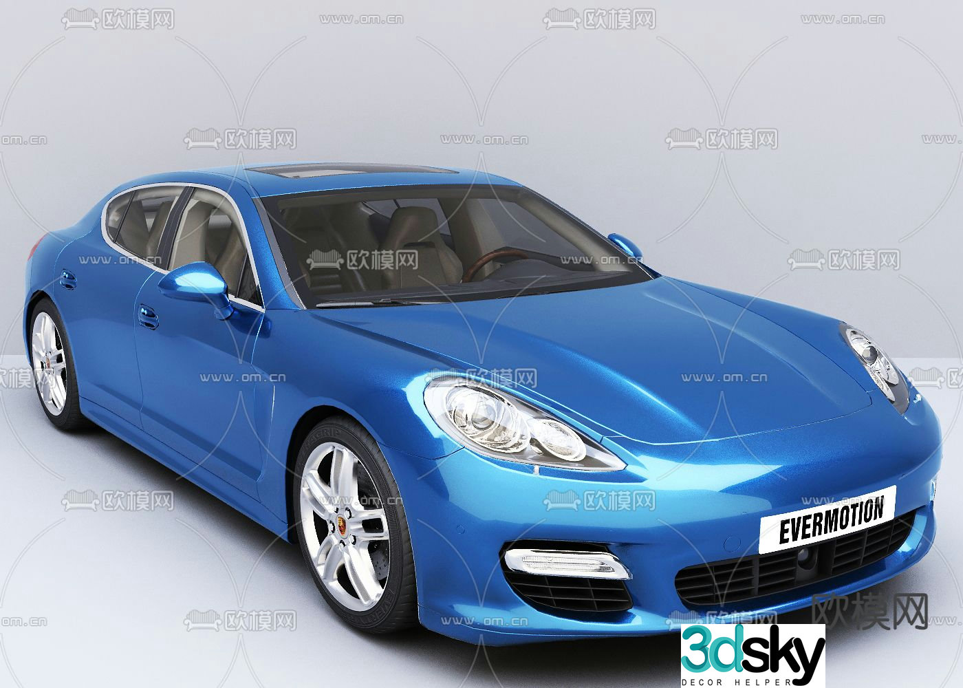 porsche car sedan sports car 3d model