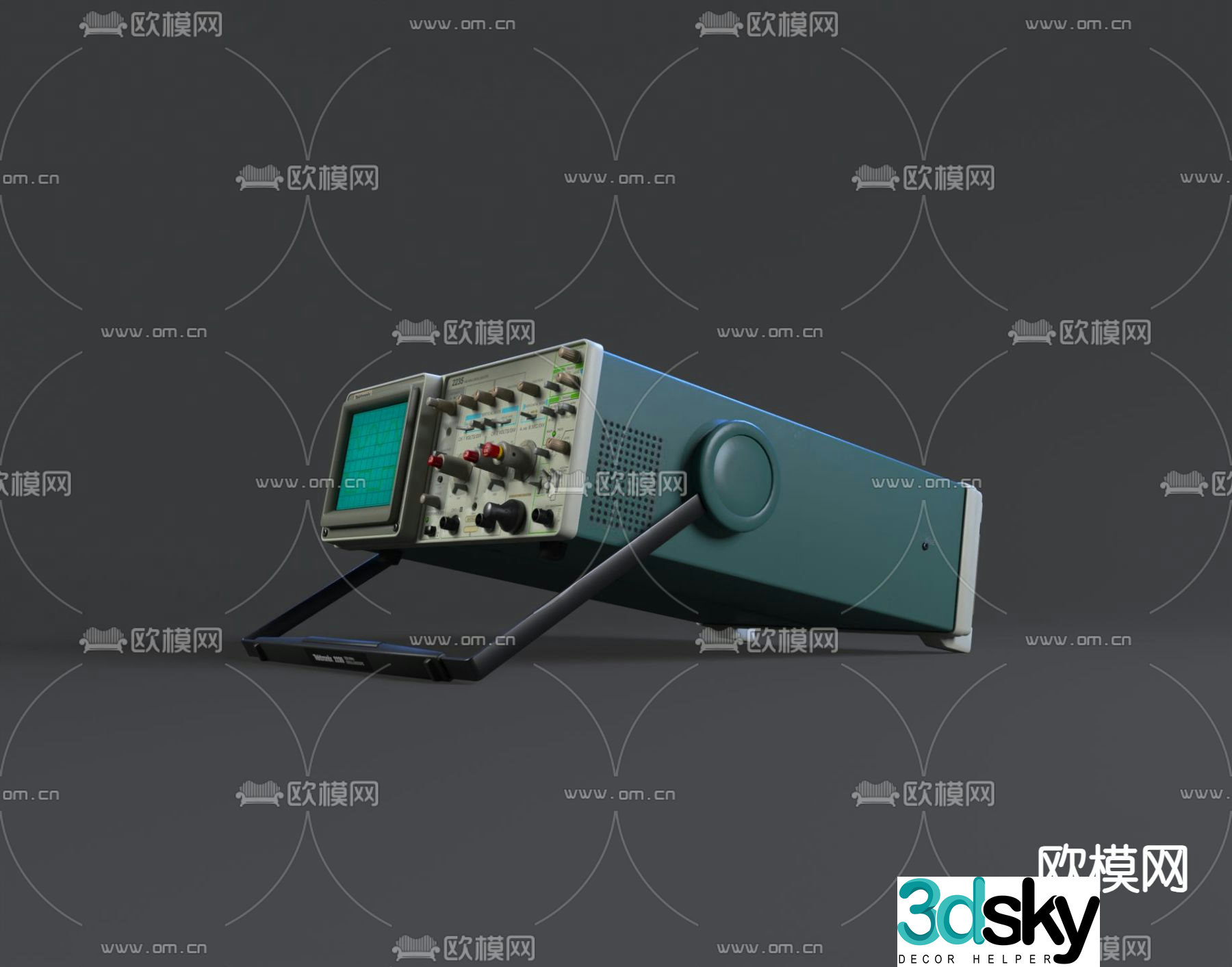 Electronic oscilloscope 3d model