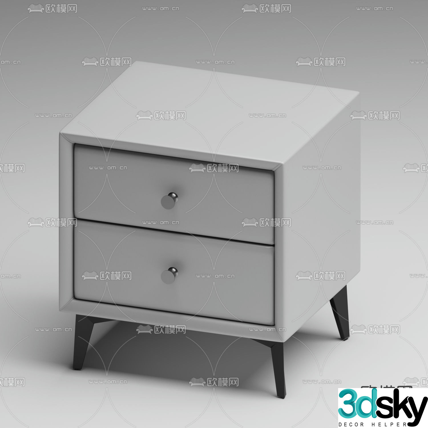 Modern bedside table 3d model