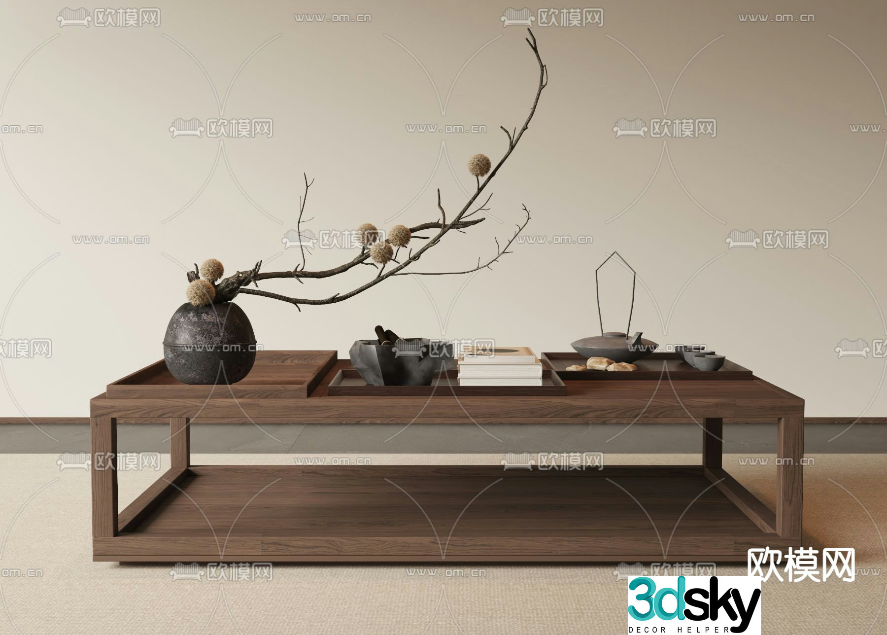 New Chinese coffee table 3d model