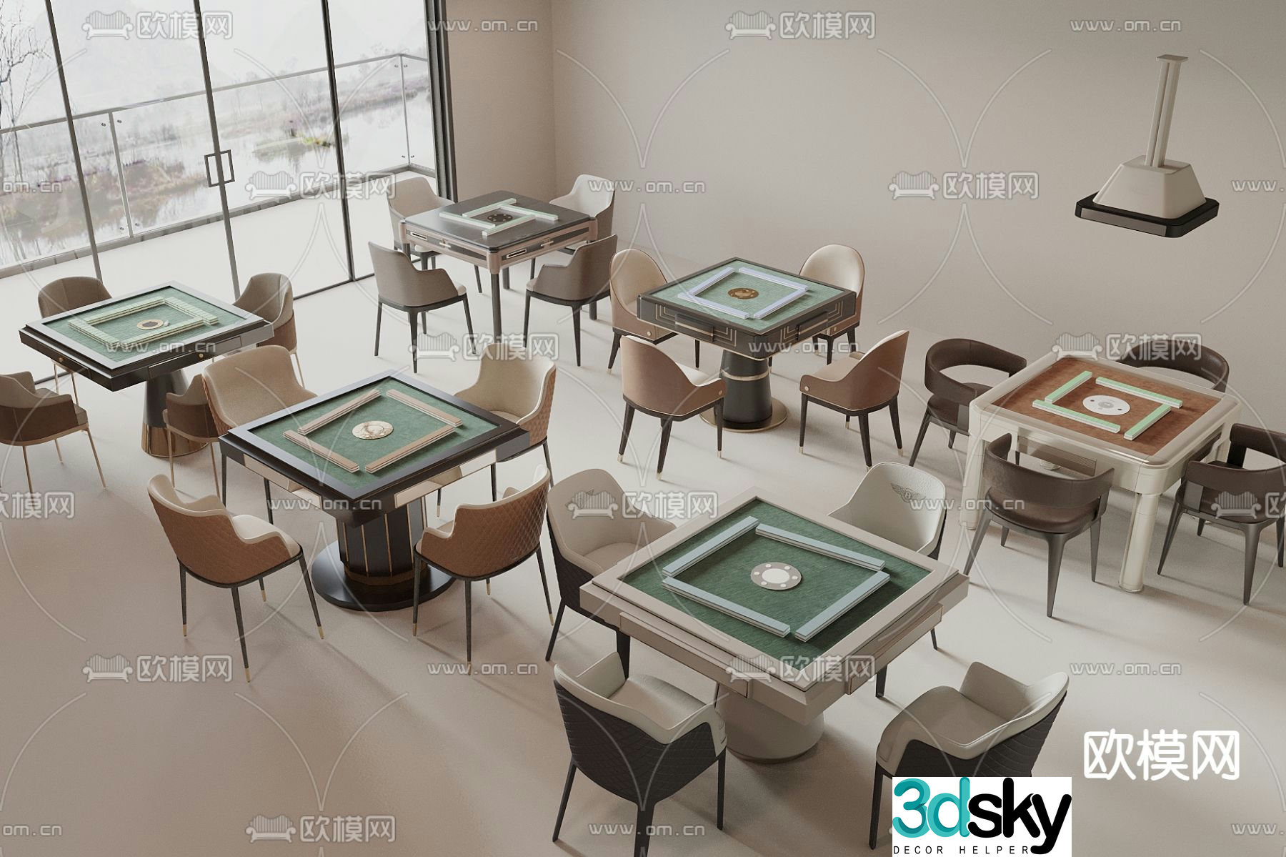 Wabi Sabi Mahjong Table Mahjong Machine 3D Model