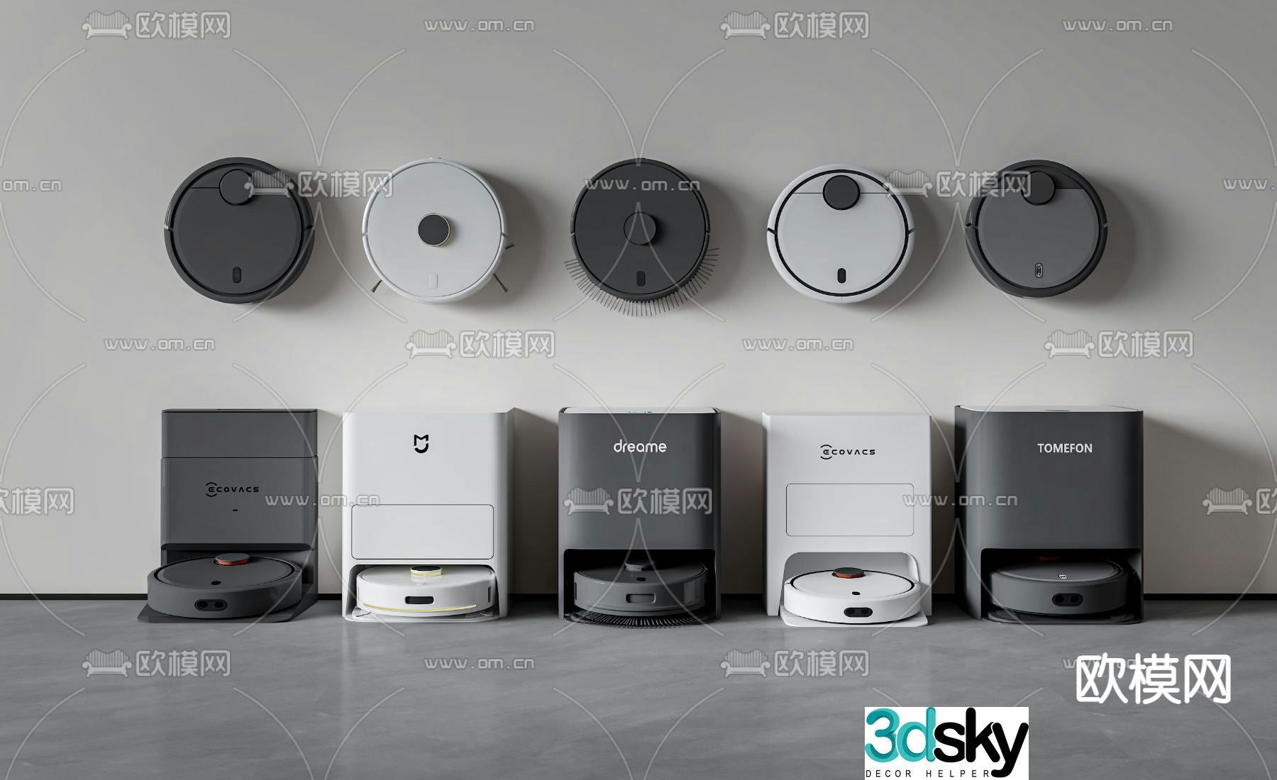 Sweeping robot, mopping robot, smart home appliance, sweeper 3d model