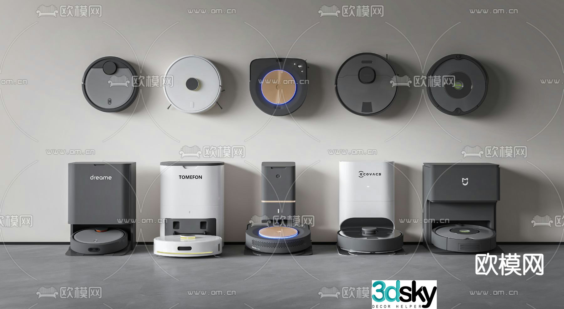 Sweeping robot, mopping robot, smart home appliance, sweeper 3d model