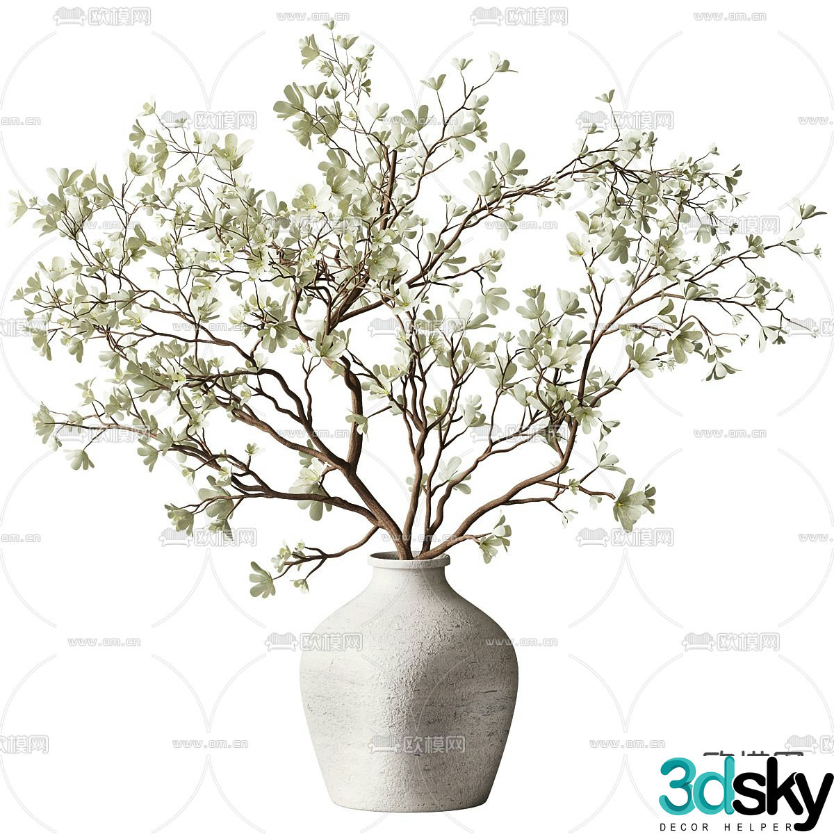Vase Flower Art Flower Arrangement Flower 3D Model
