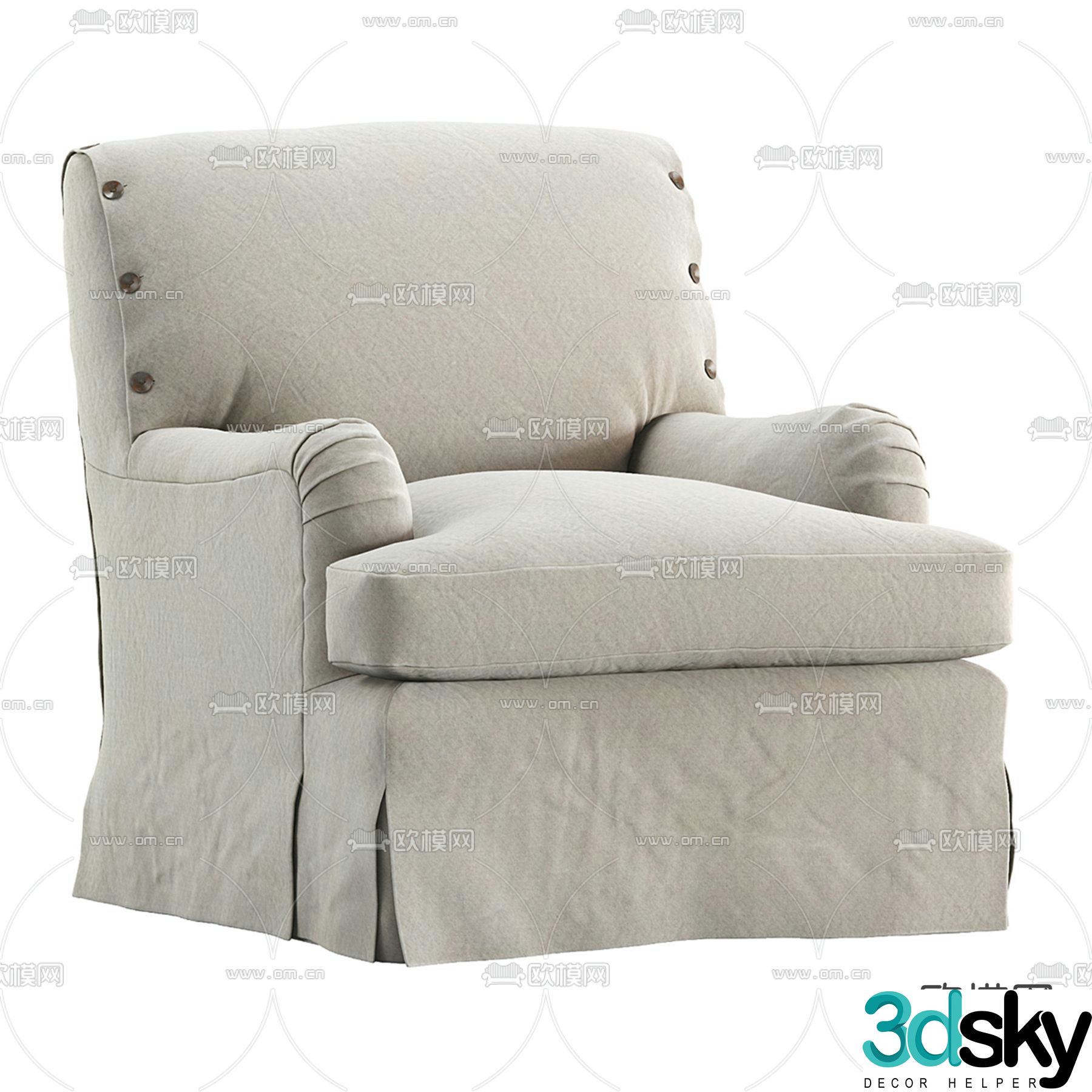 Single sofa leisure sofa 3d model