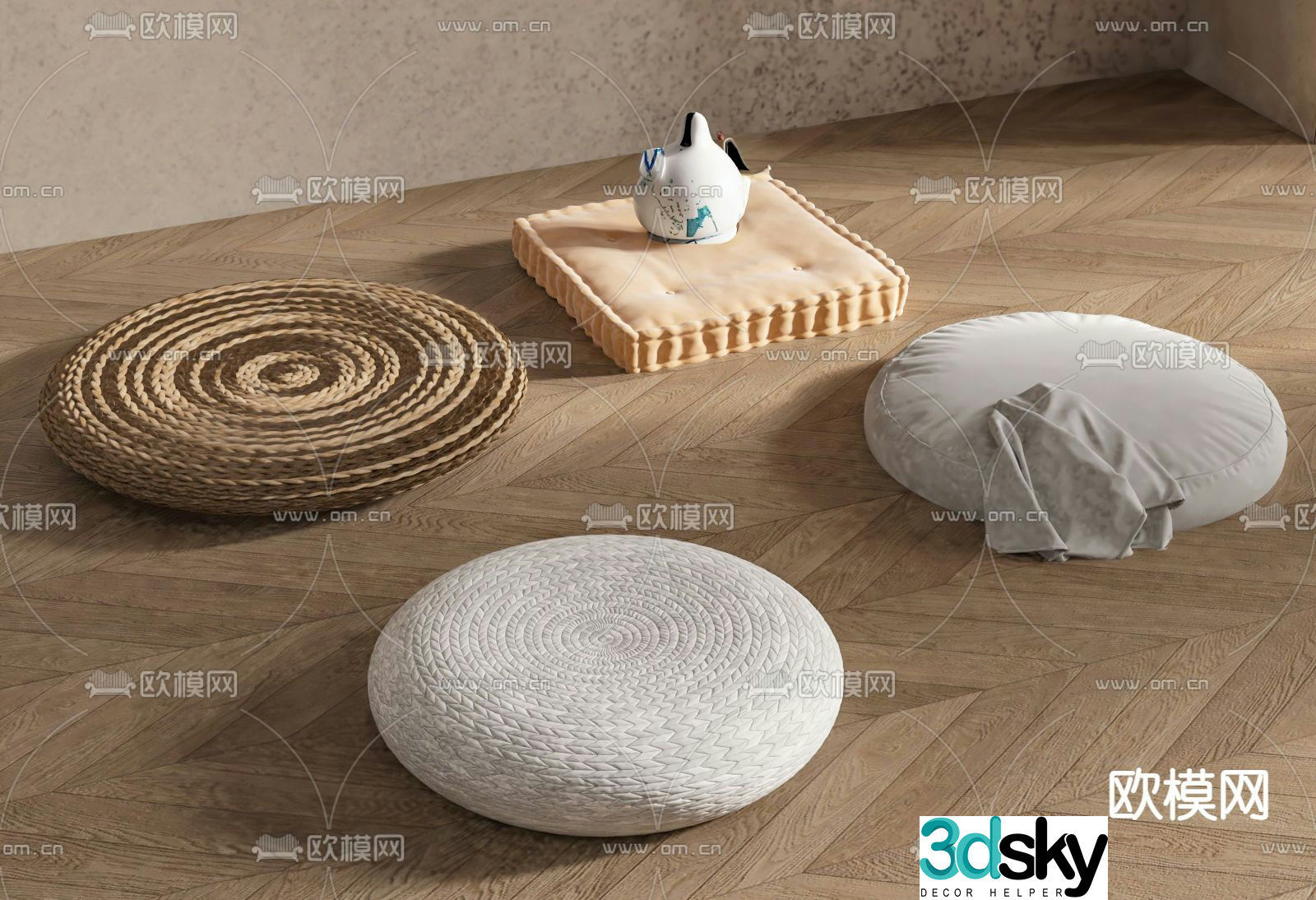 futon cushion 3d model