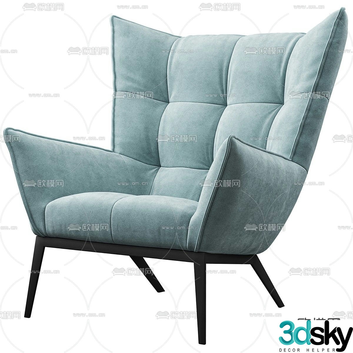 Fabric leisure chair 3d model