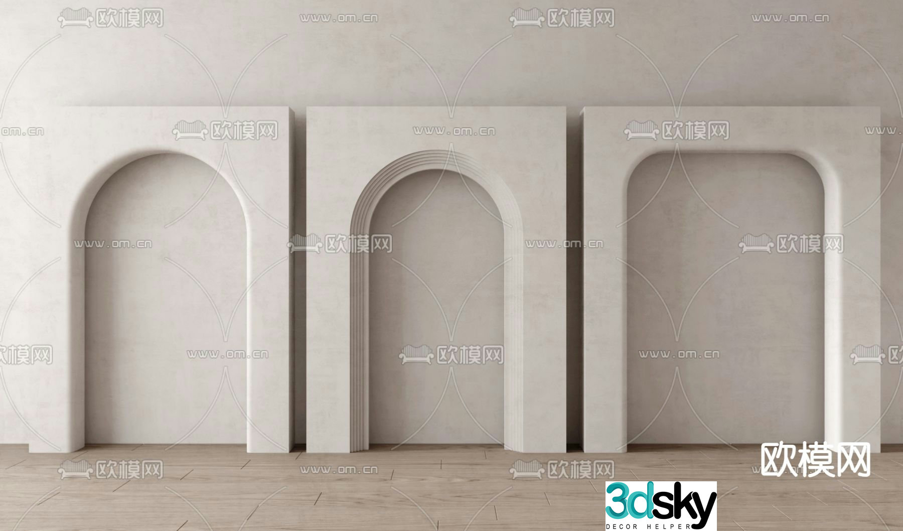 Wasabi wind gate hole dumb mouth arched door hole rounded door hole 3D model
