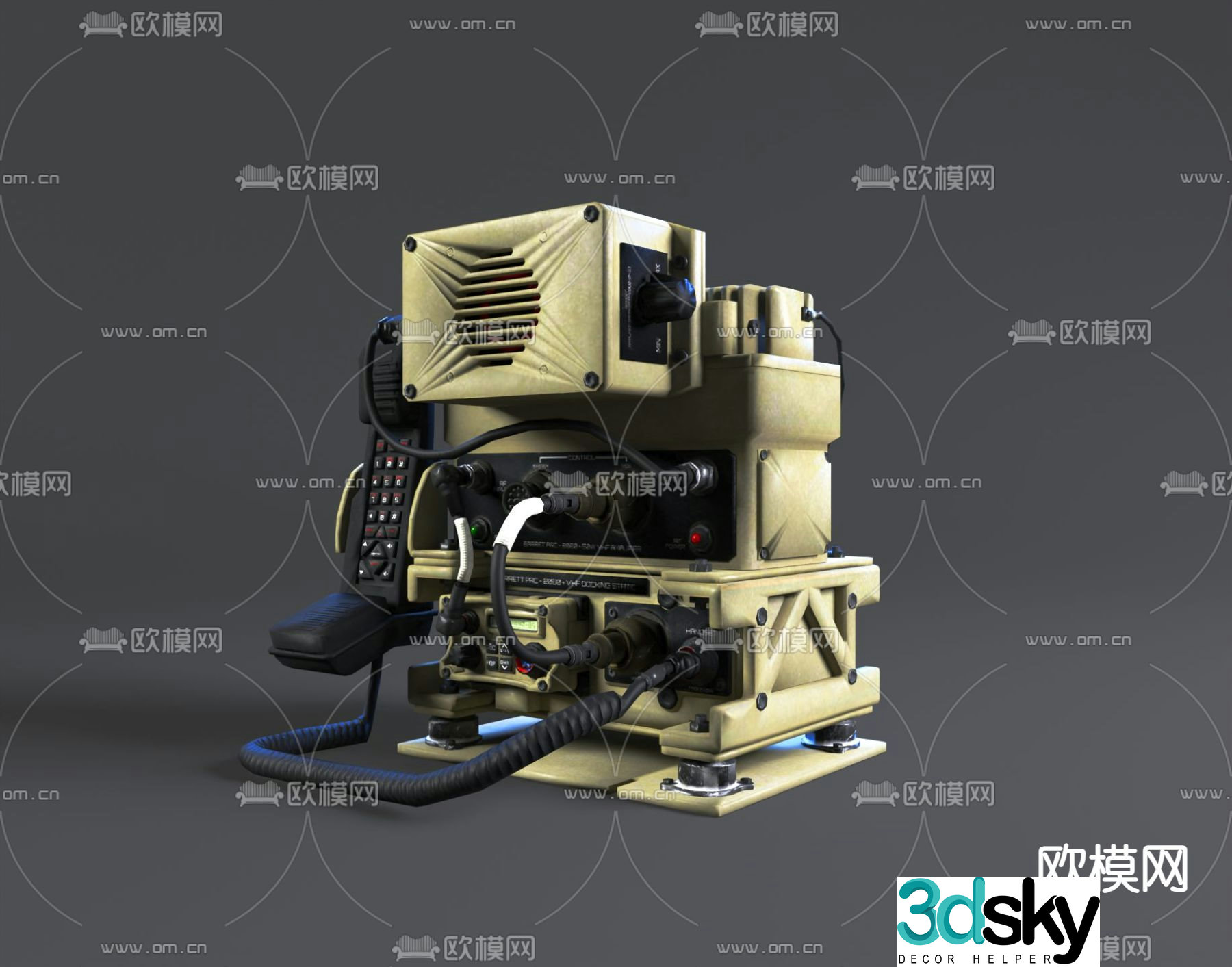 Military telegraph machine 3d model