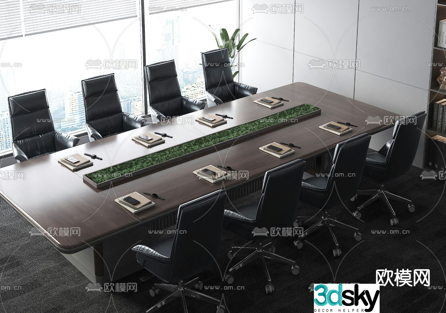 Modern conference table conference table 3d model