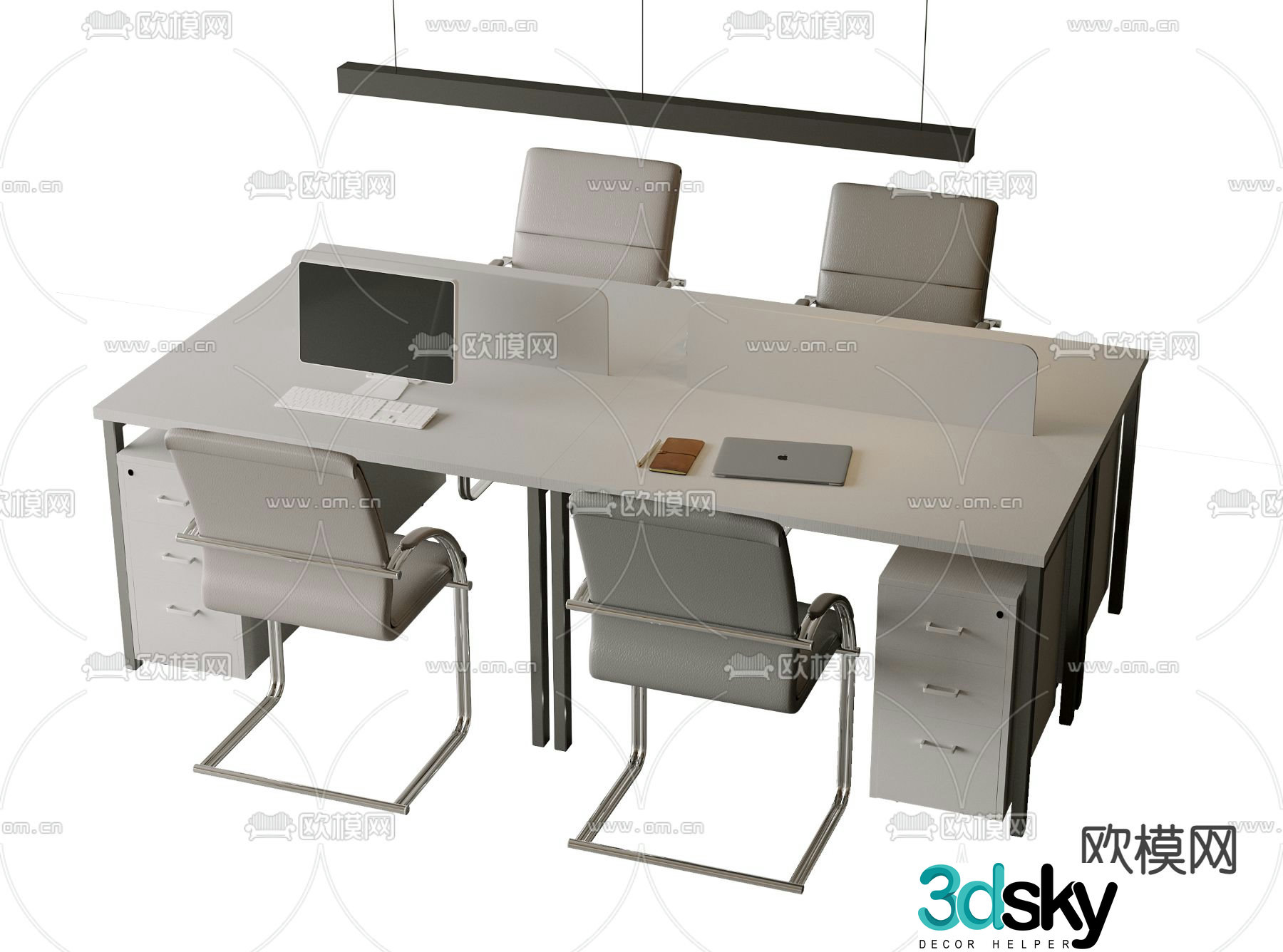 office desk and chair computer desk and chair 3d model