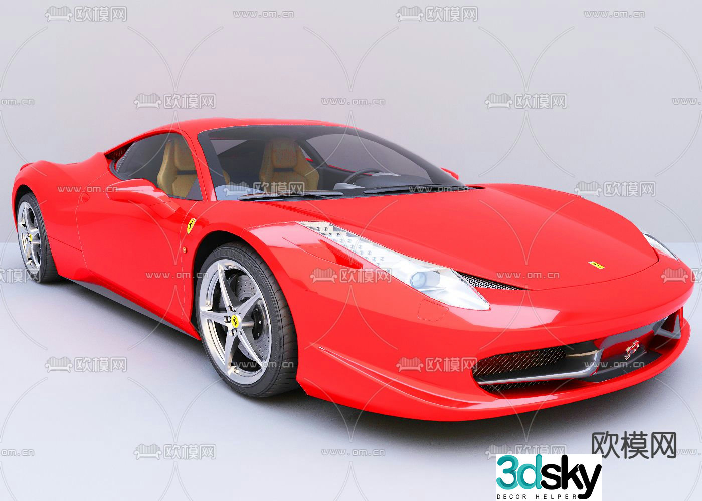 ferrari car sports car supercar 3d model