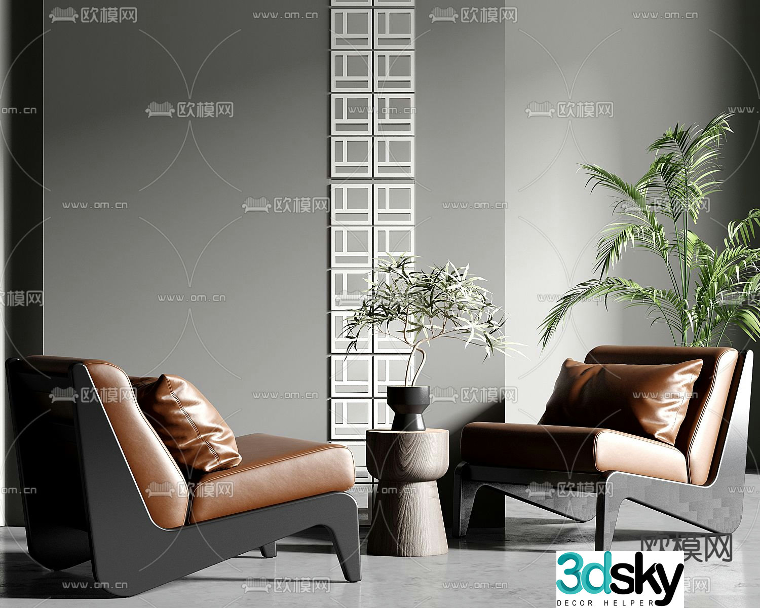 Leisure sofa single sofa 3d model