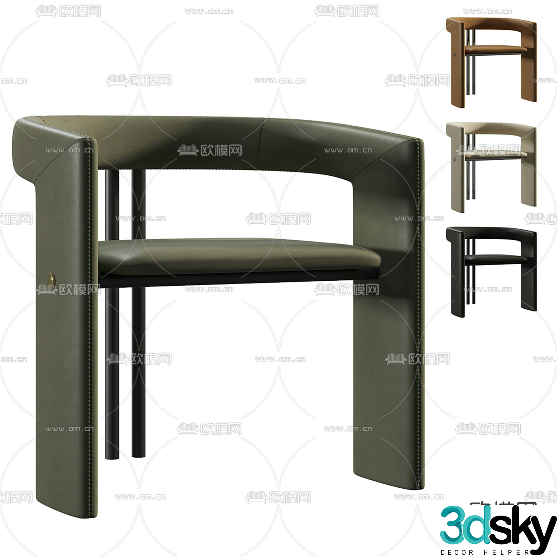 LUCA STEFANO Chair Leisure Chair 3D Model