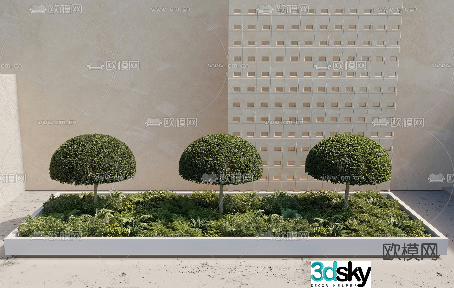 Landscape sketch plant landscaping 3D model