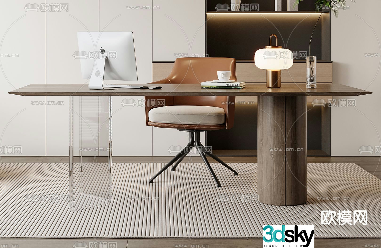 Acrylic desk desk 3d model