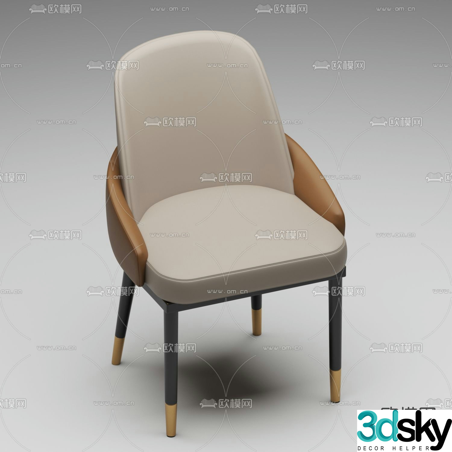 Modern chair dining chair 3d model