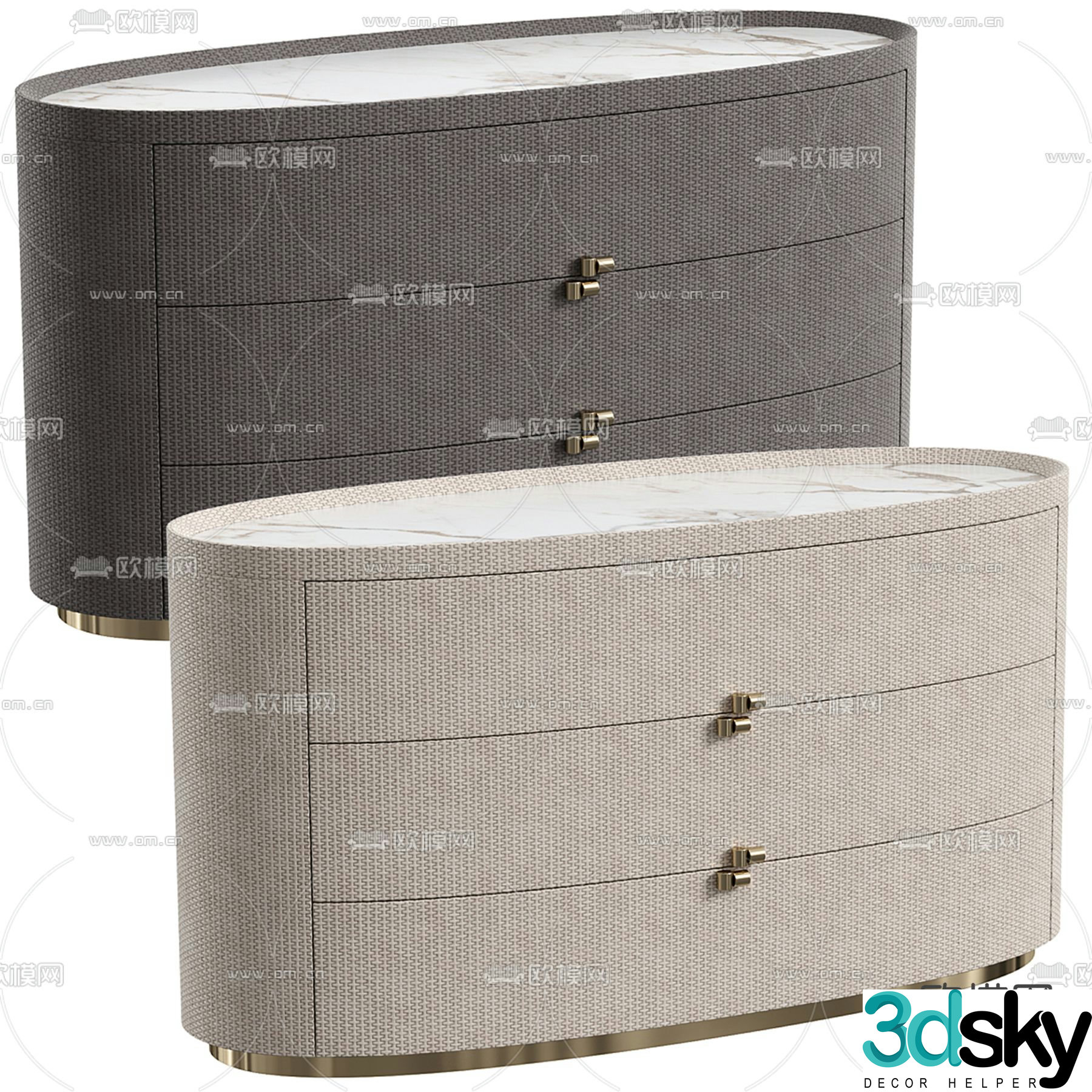 Rugiano bedside table 3d model