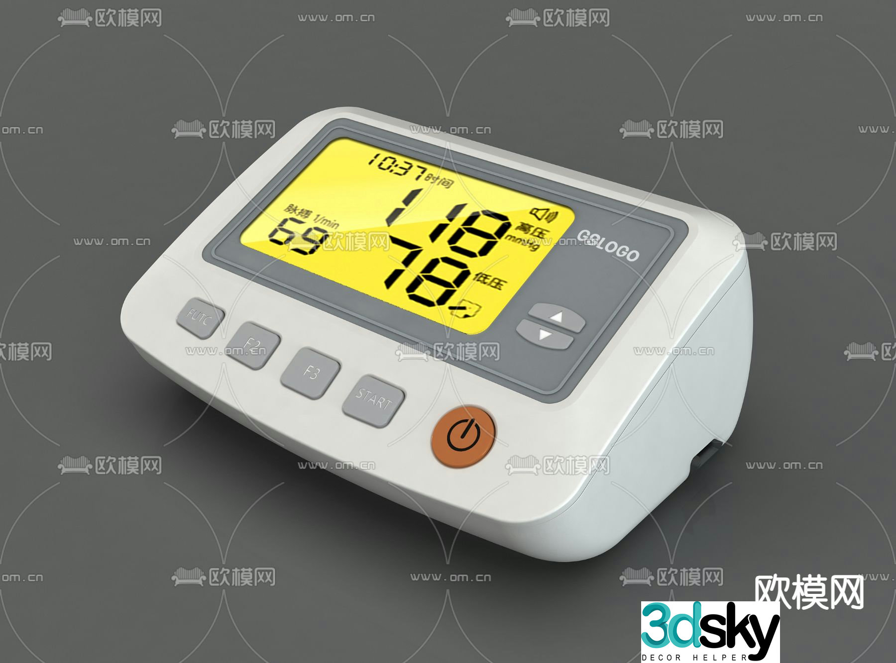 Electronic blood pressure monitor 3d model