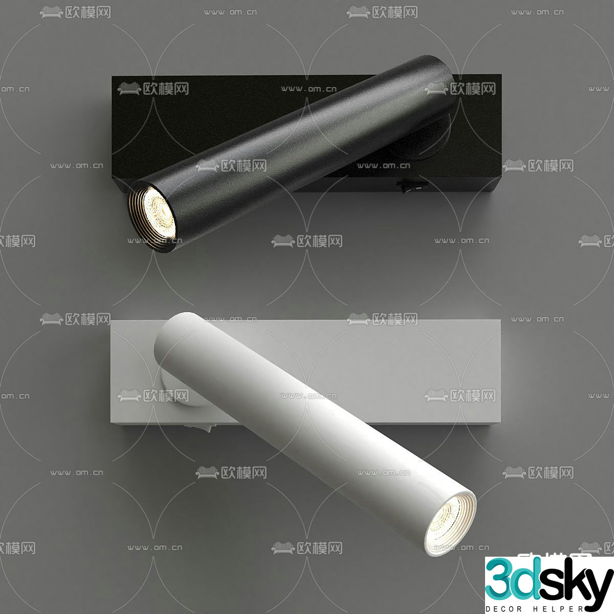 Bedside wall lamp art wall lamp 3d model