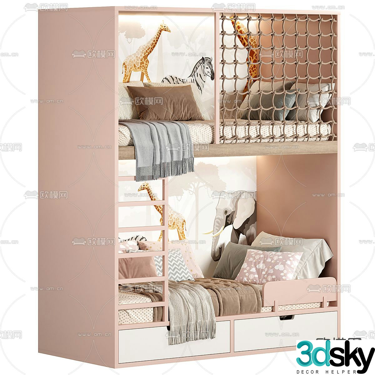 Children’s bunk bed bunk bed children’s bed 3d model