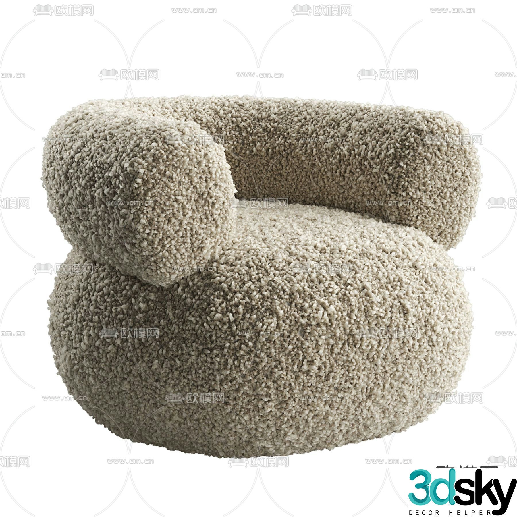 GOODCOLONY sherpa single sofa 3d model
