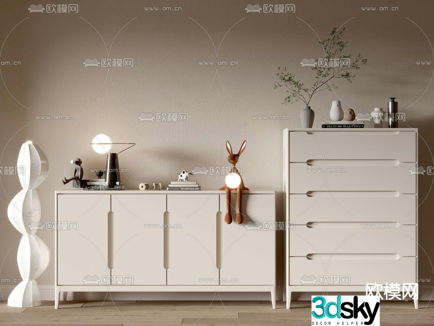 Entrance cabinet drawer 3d model