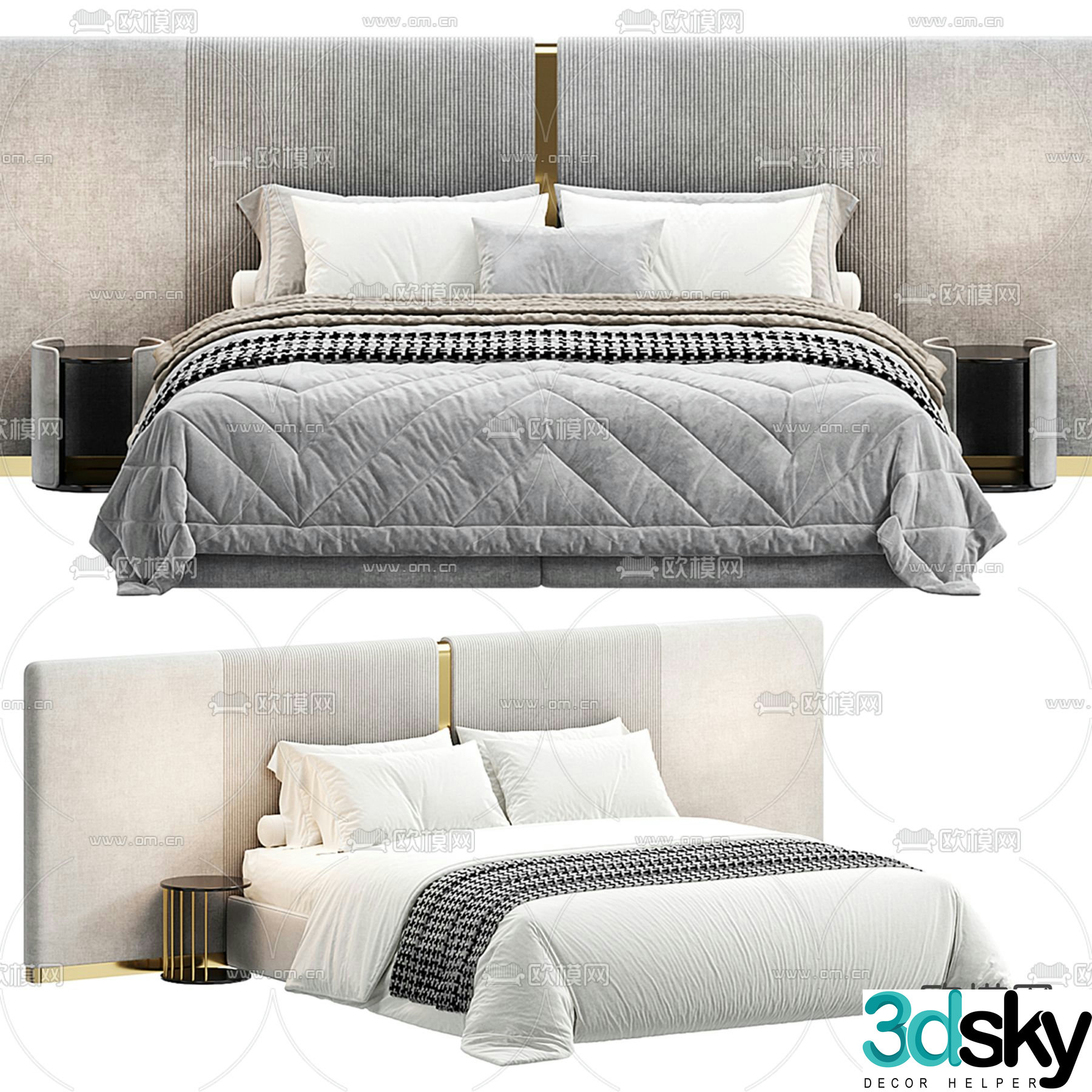 Rugiano double bed d model