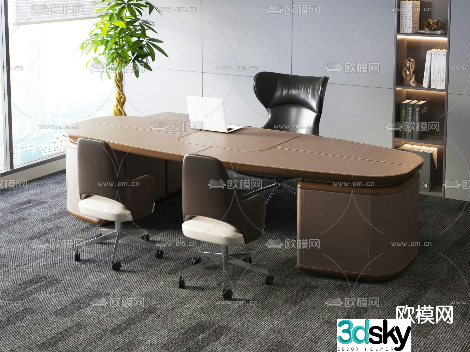 Executive desk boss desk executive desk 3d model