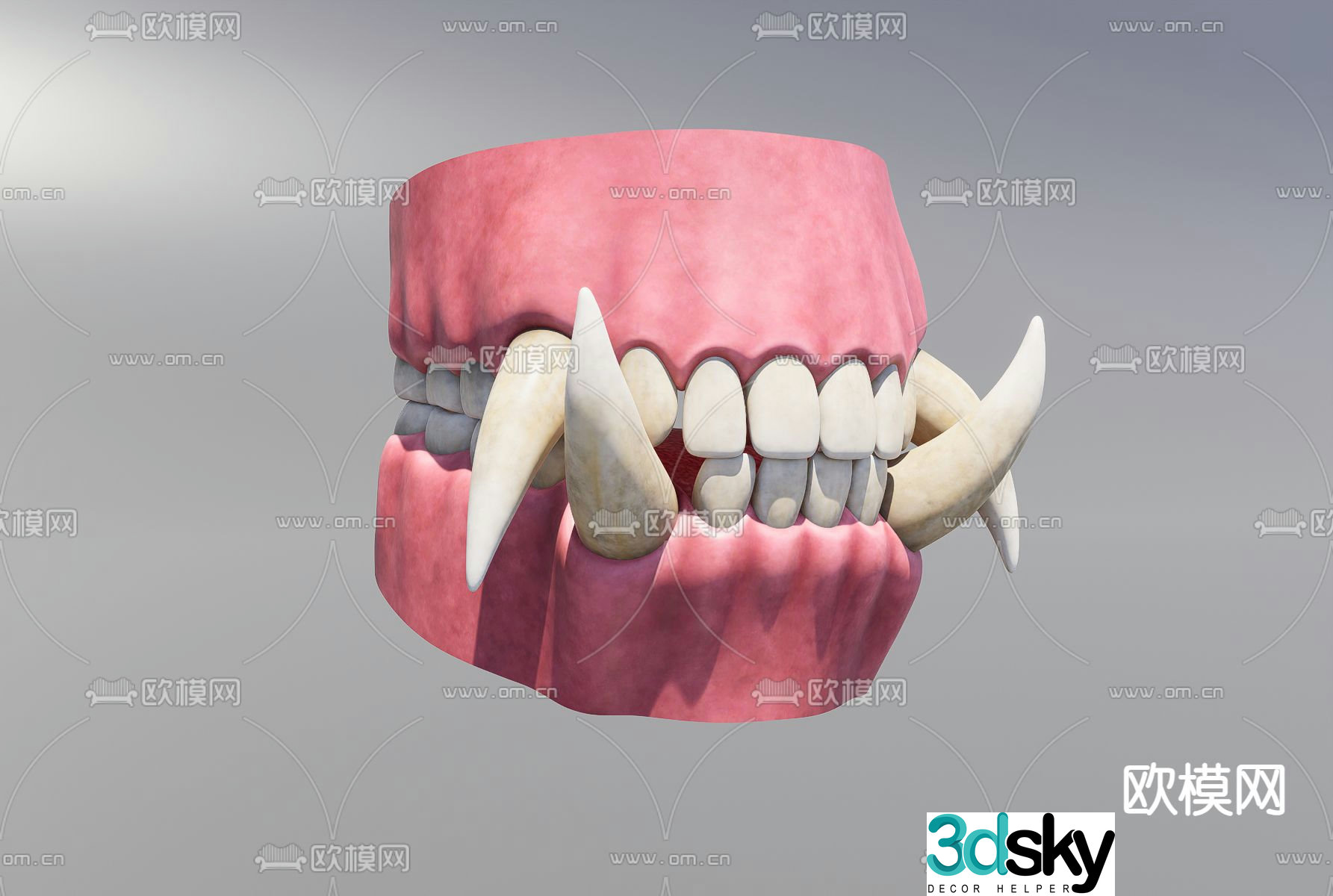 Orc tooth mold 3d model