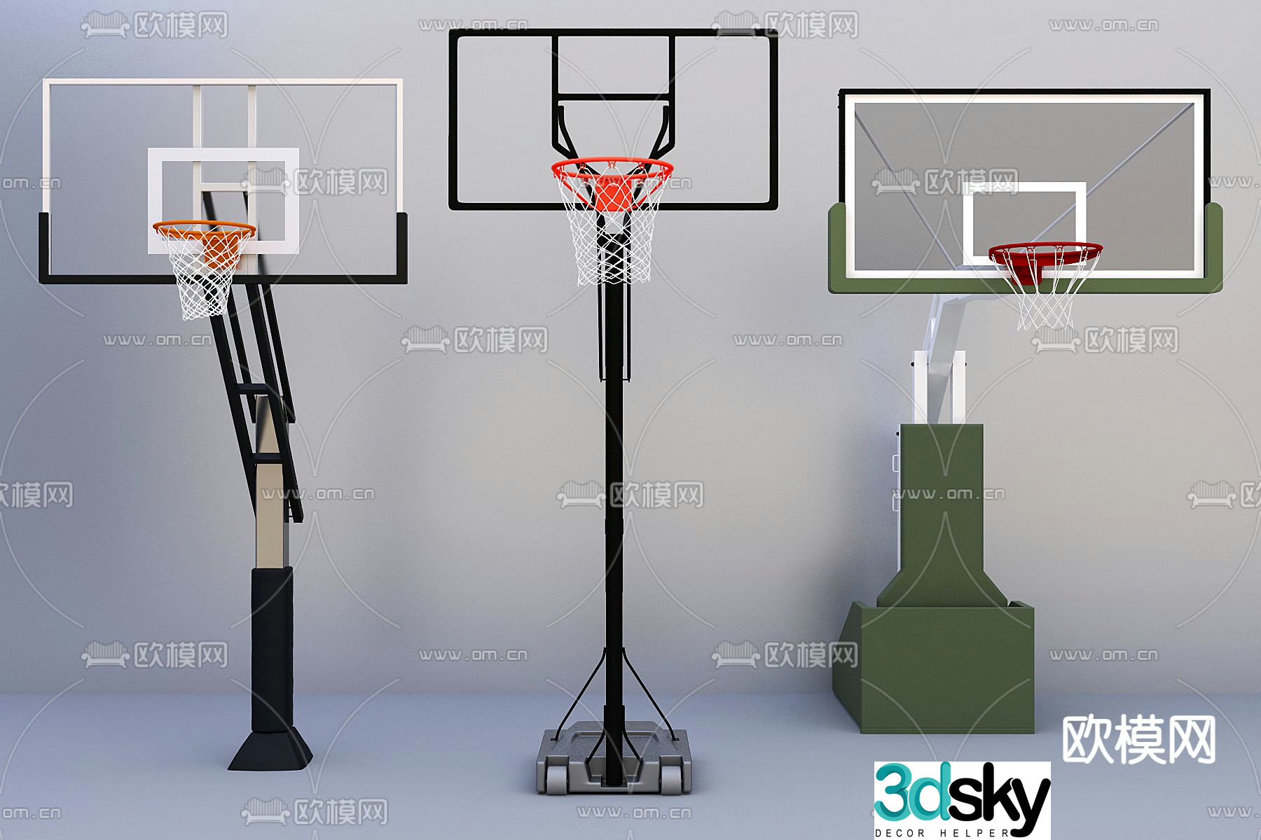 Sports equipment basketball stand 3d model