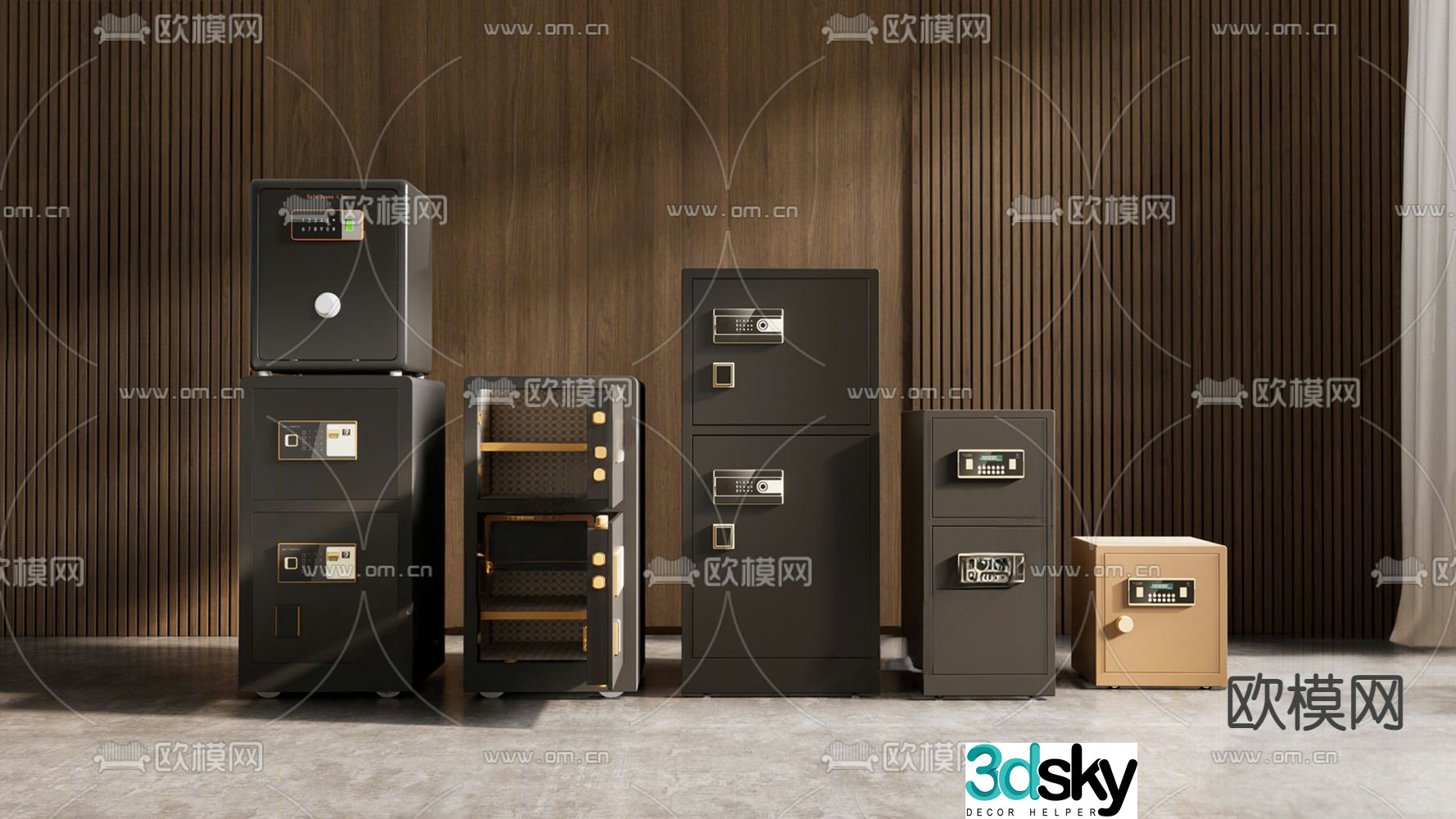 safe lockbox 3d model