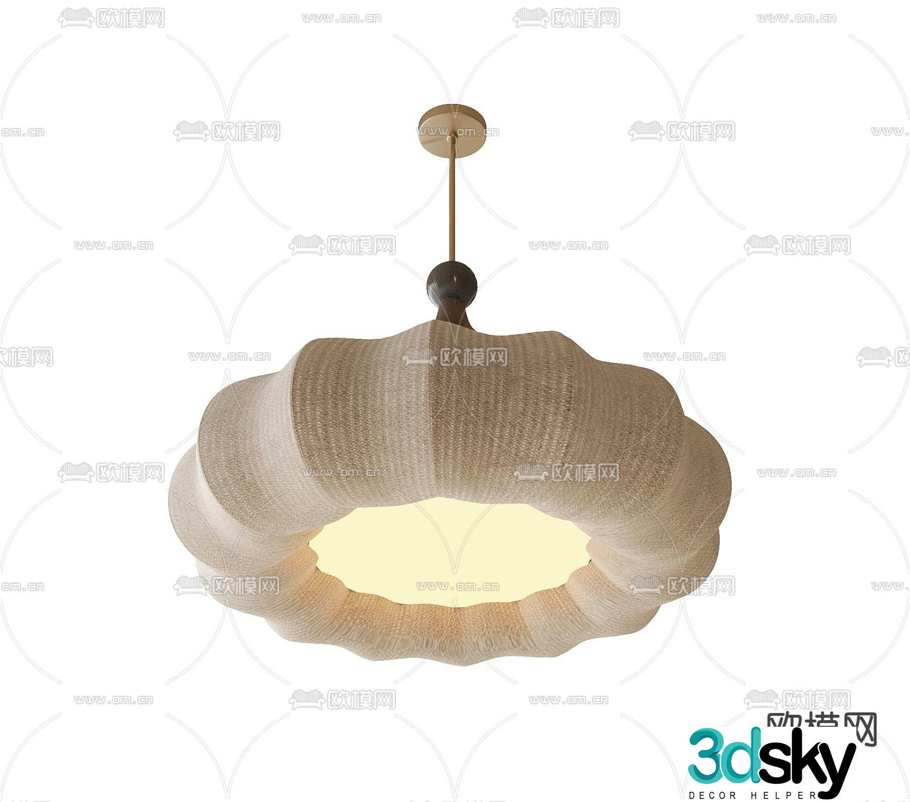 Medieval style chandelier 3d model