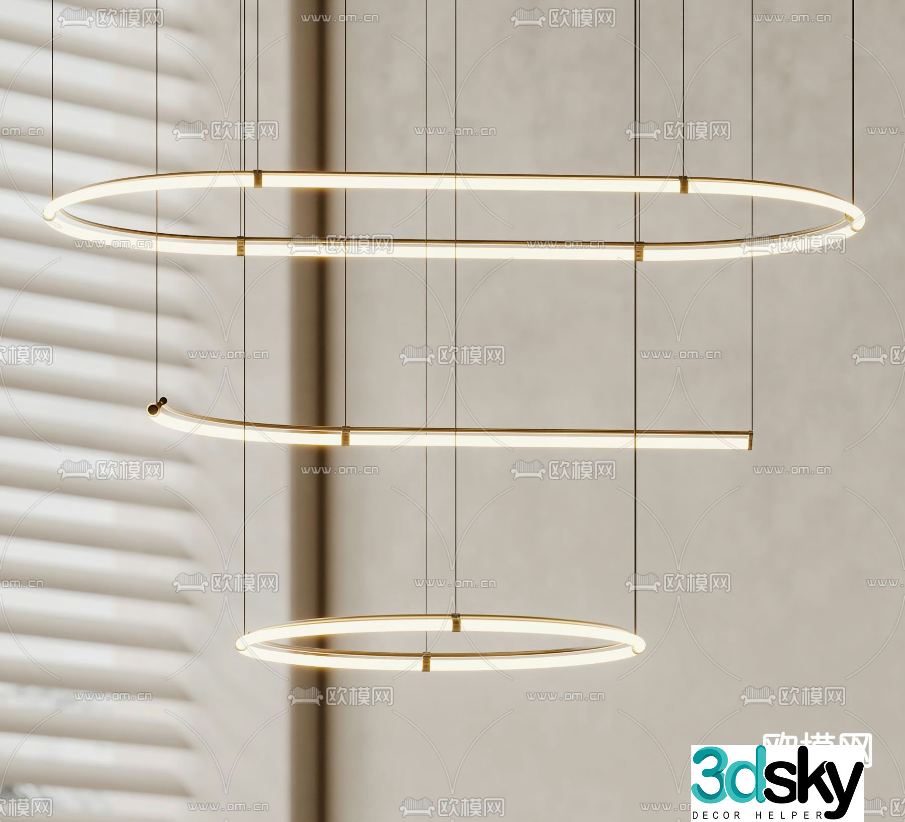 chandelier metal chandelier 3d model