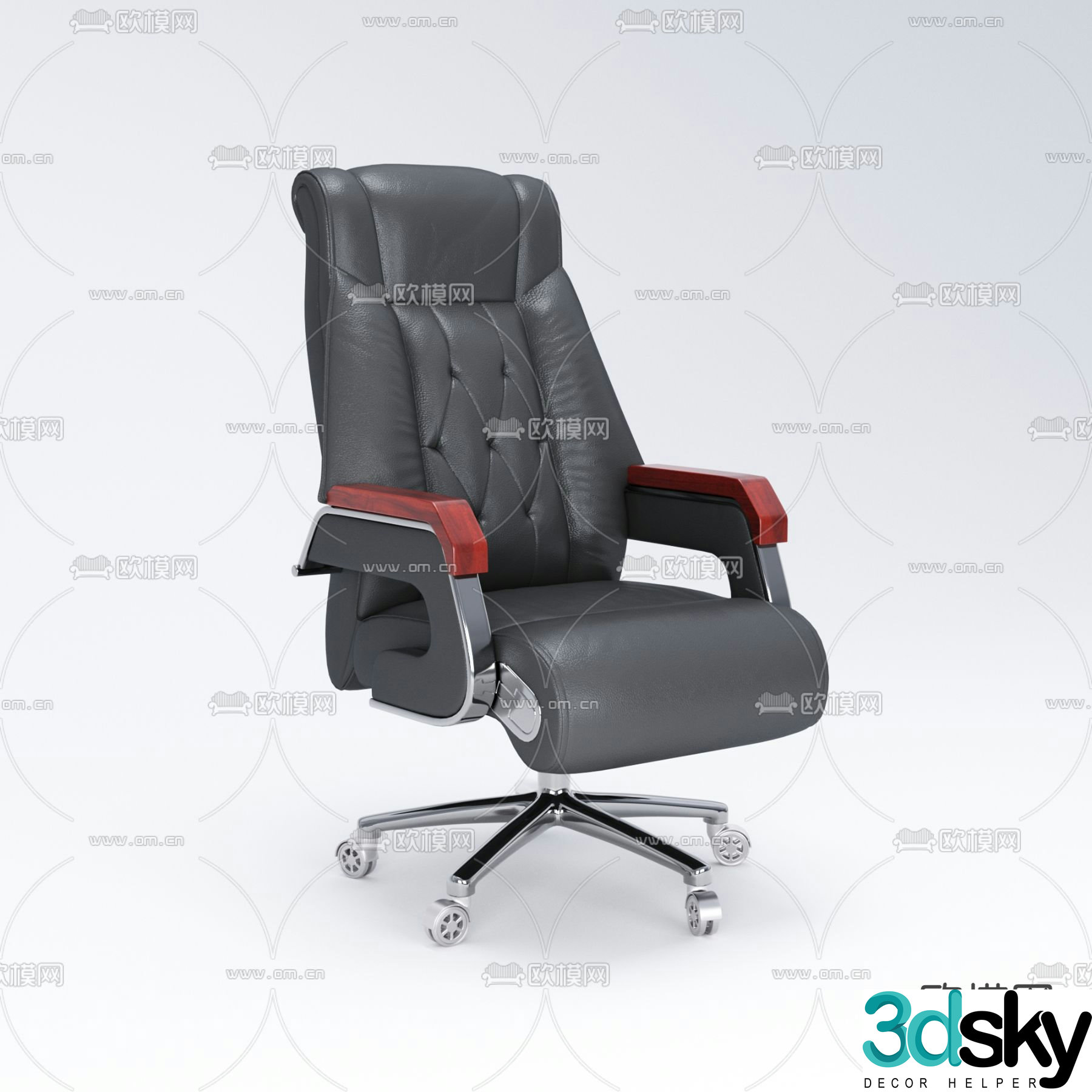 Leather office chair executive chair 3d model