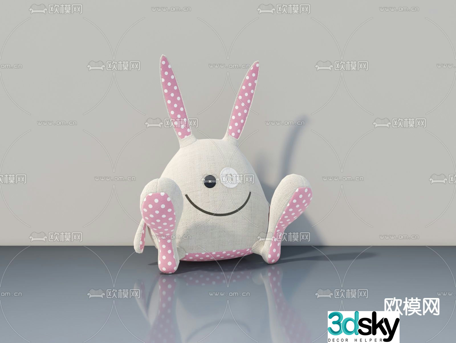 Plush doll doll 3d model