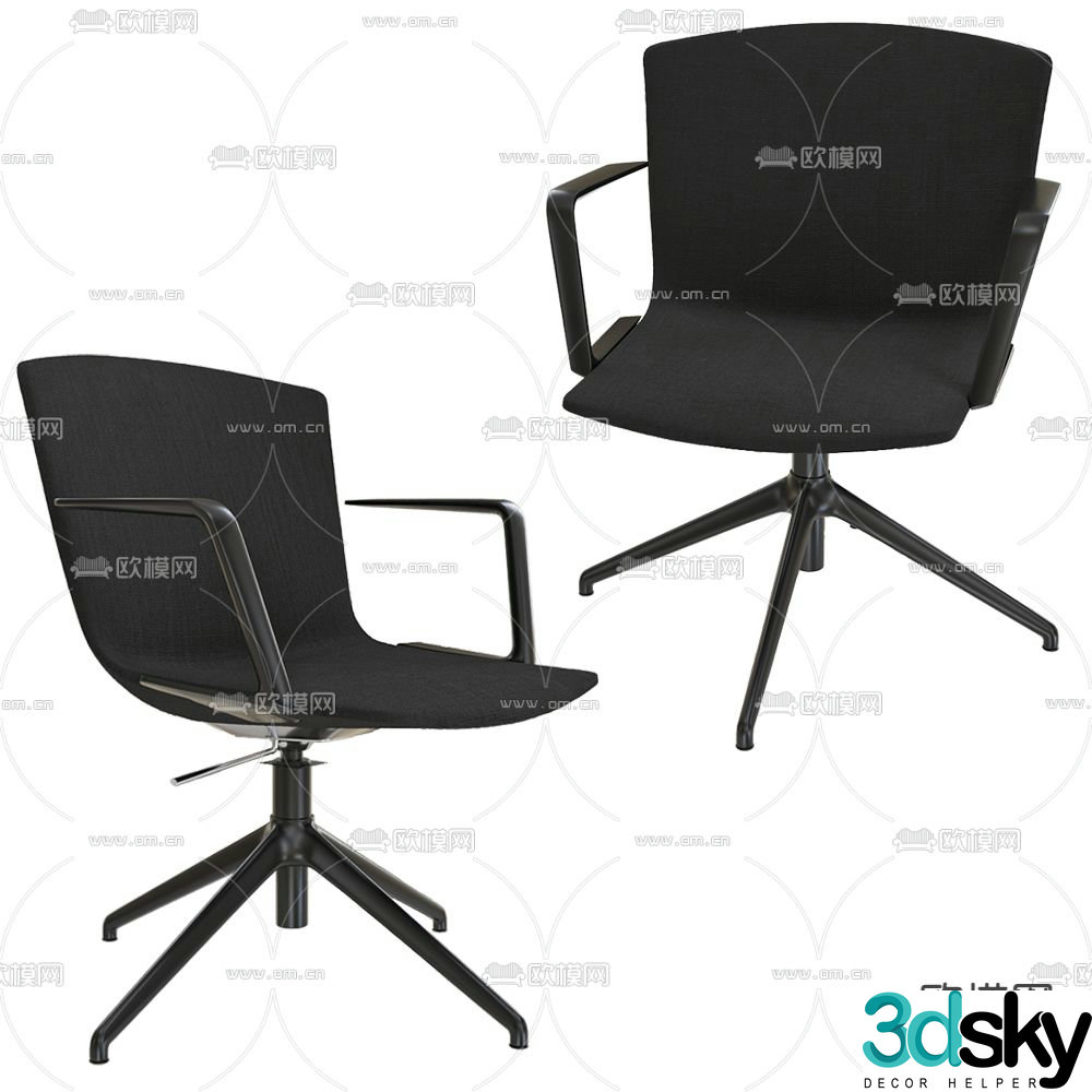 Calum staff chair shift chair office chair 3d model