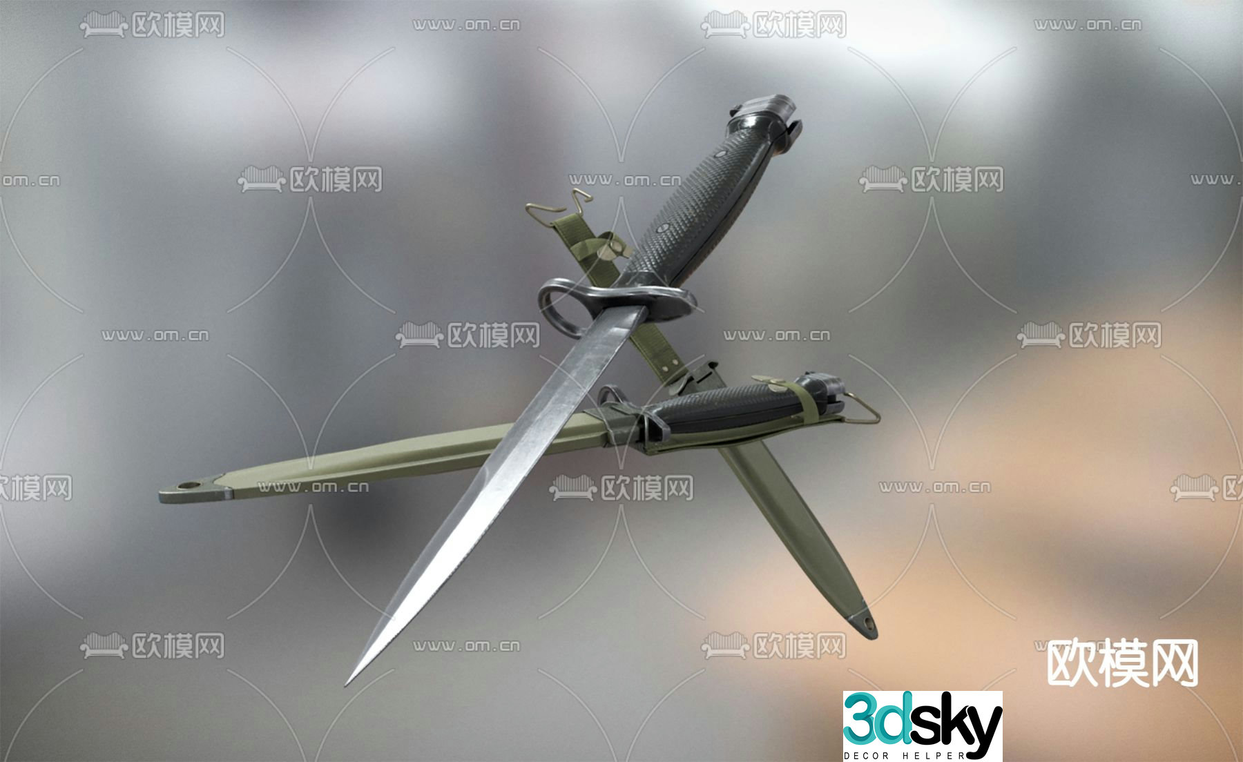 bayonet dagger 3d model