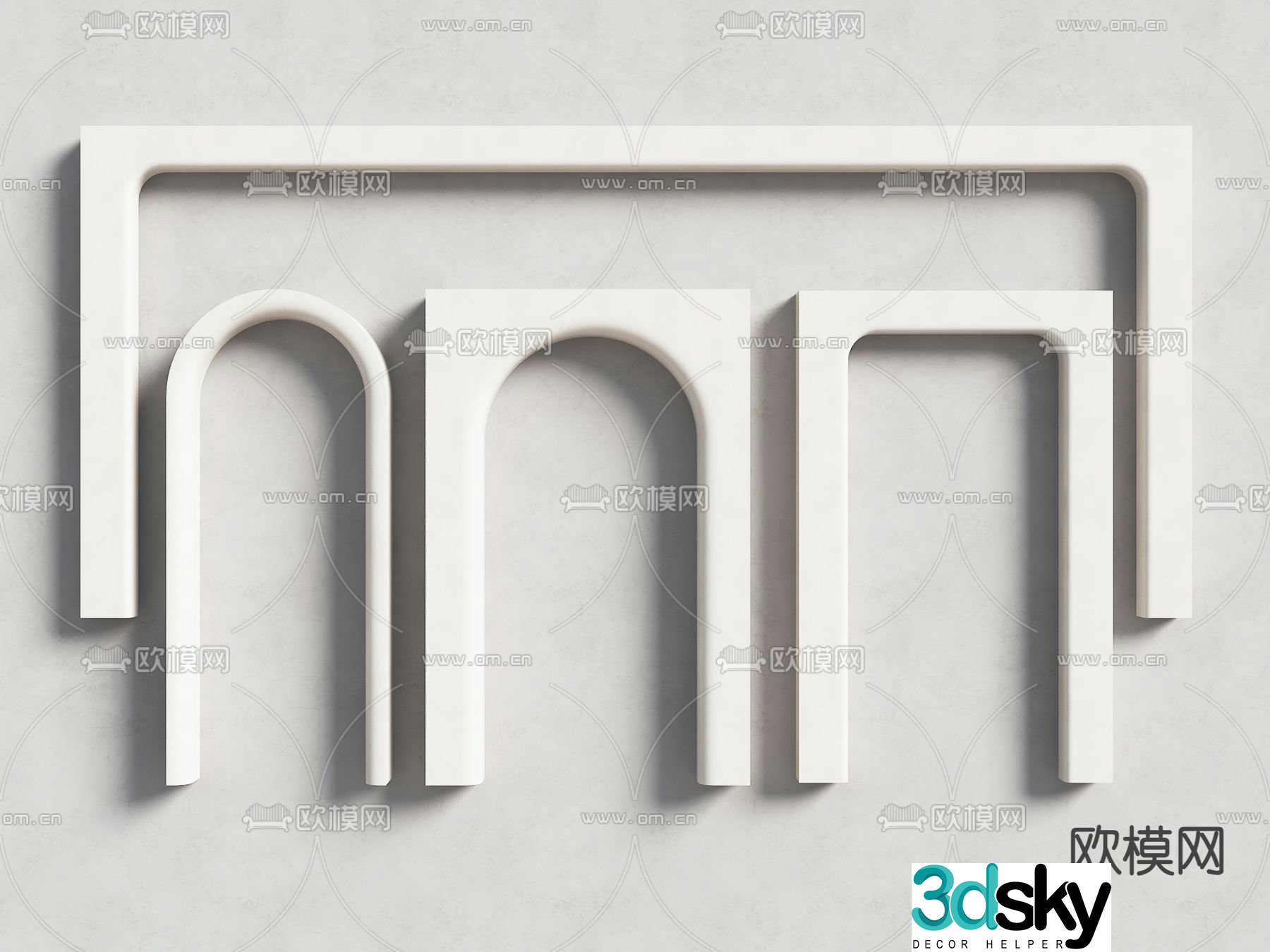 Door cover door pass door hole arched door 3D model