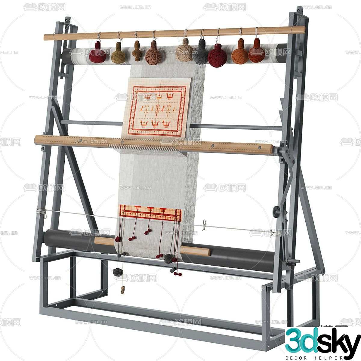 Knitting machine 3d model