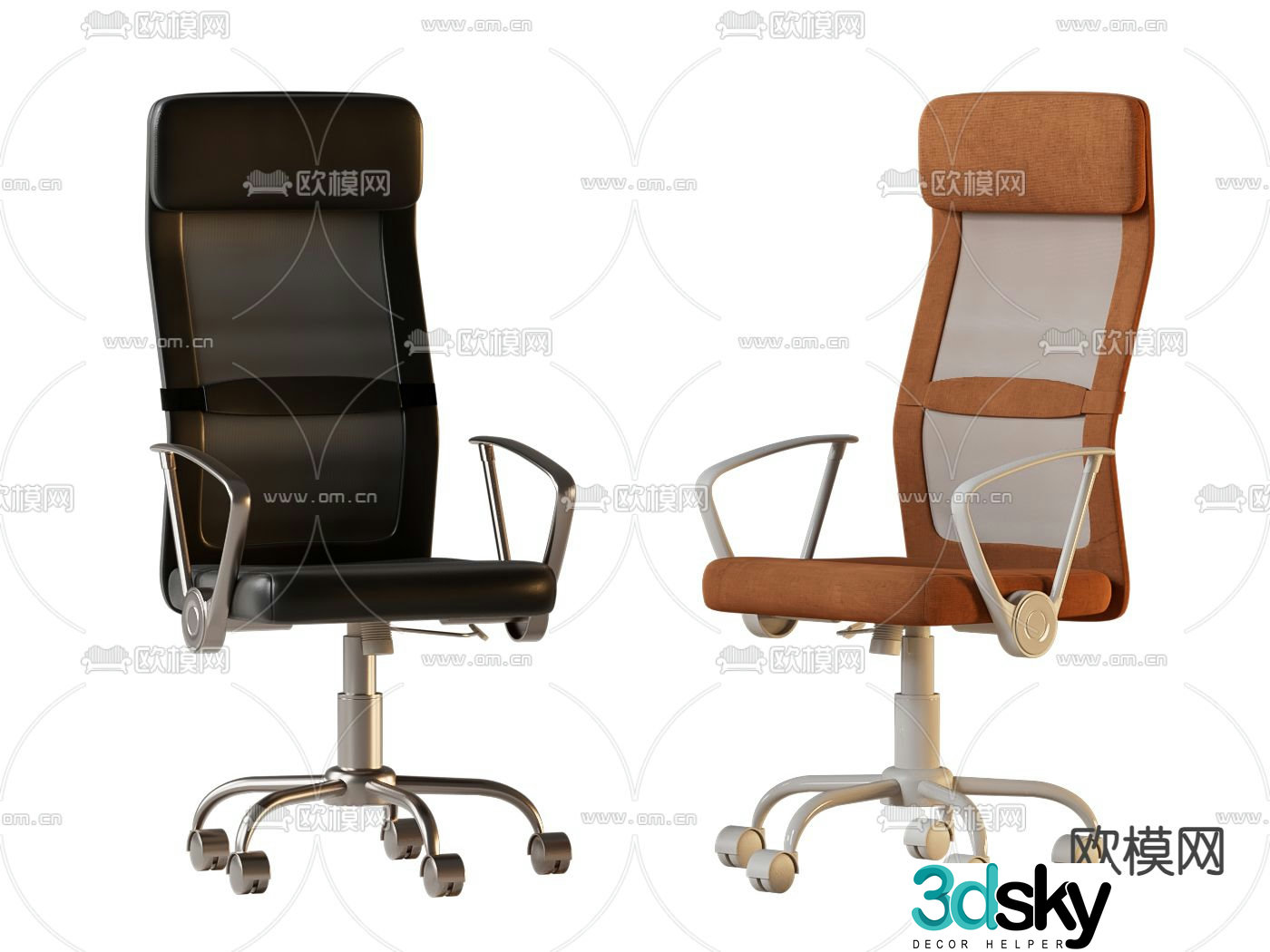Office chair employee chair conference chair 3d model