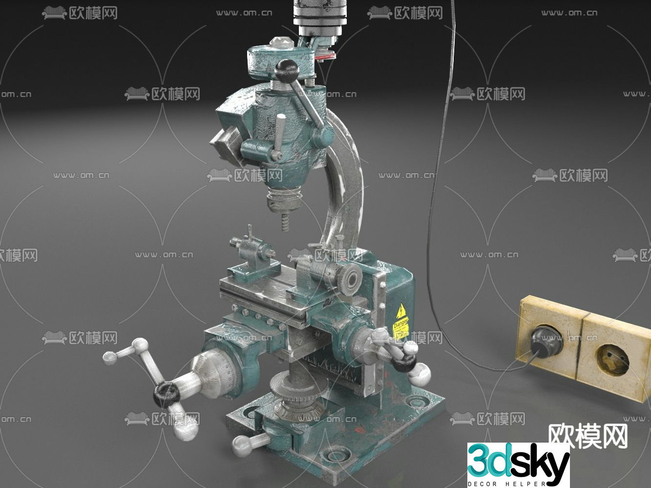 Machine tool drilling machine machine equipment 3d model