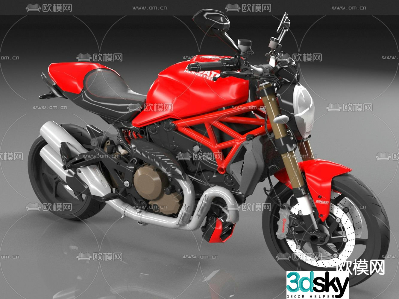 ducati motorcycle motorcycle 3d model
