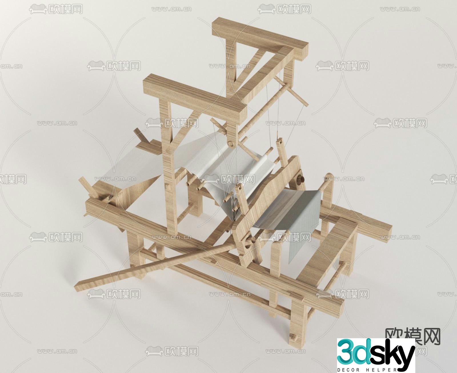 Textile loom 3d model