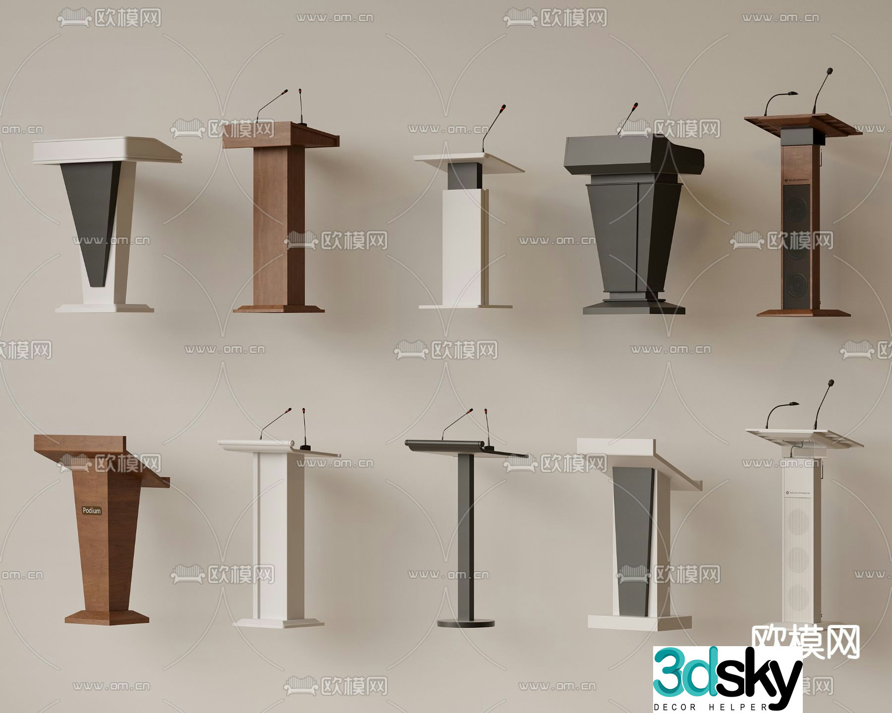 Podium podium podium hosting podium award podium 3D model